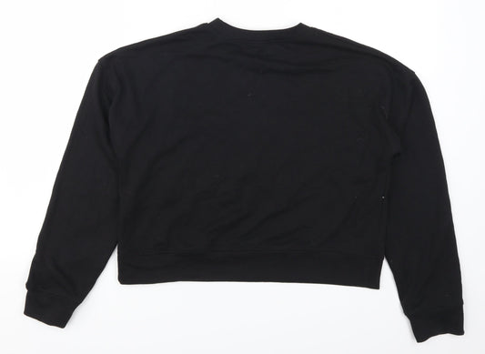 I SAW IT FIRST Womens Black Pullover Sweatshirt Size S