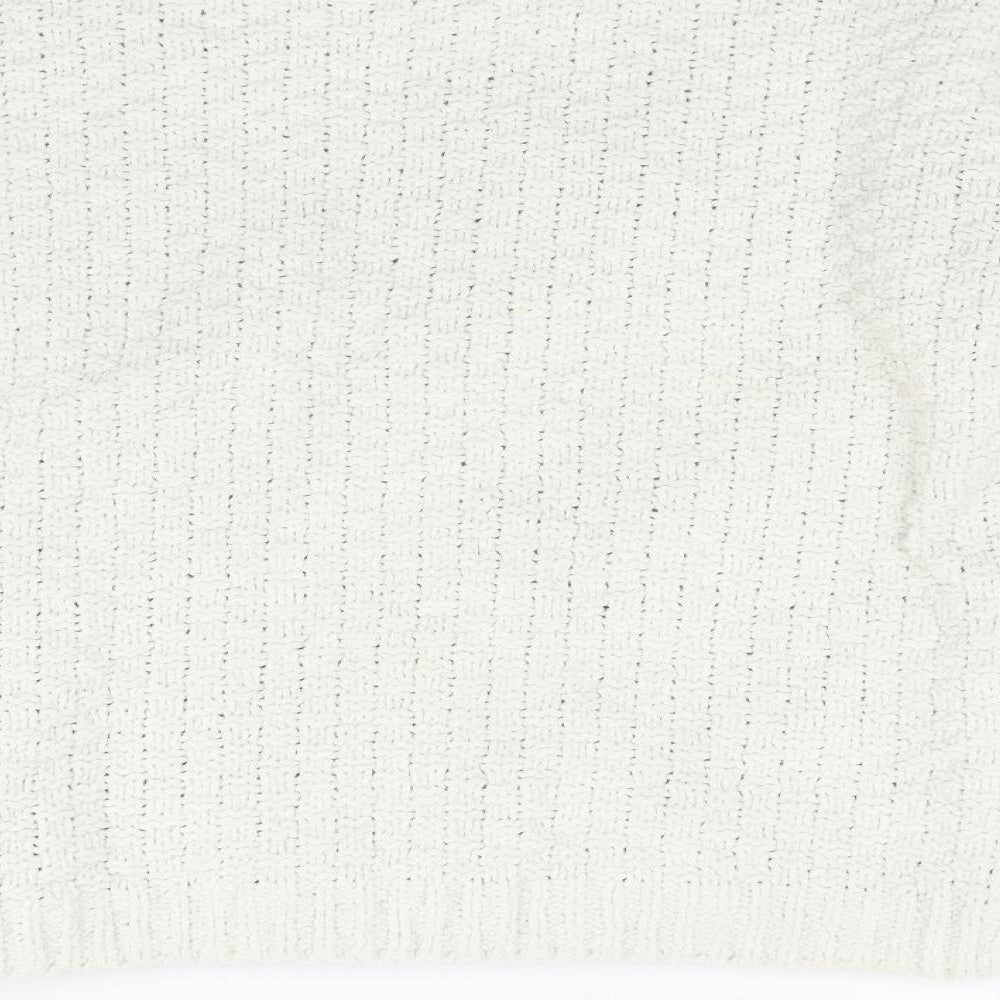 Brand and care label for Preworn women’s white knit jumper, size M