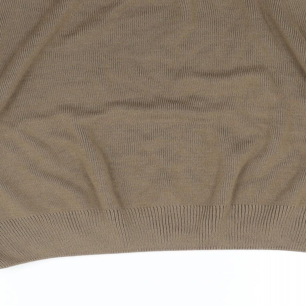 Boohoo Womens Brown Knit Pullover Jumper Size S