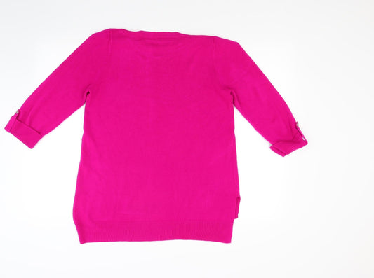 BHS Womens Pink Knit Pullover Jumper Size 14