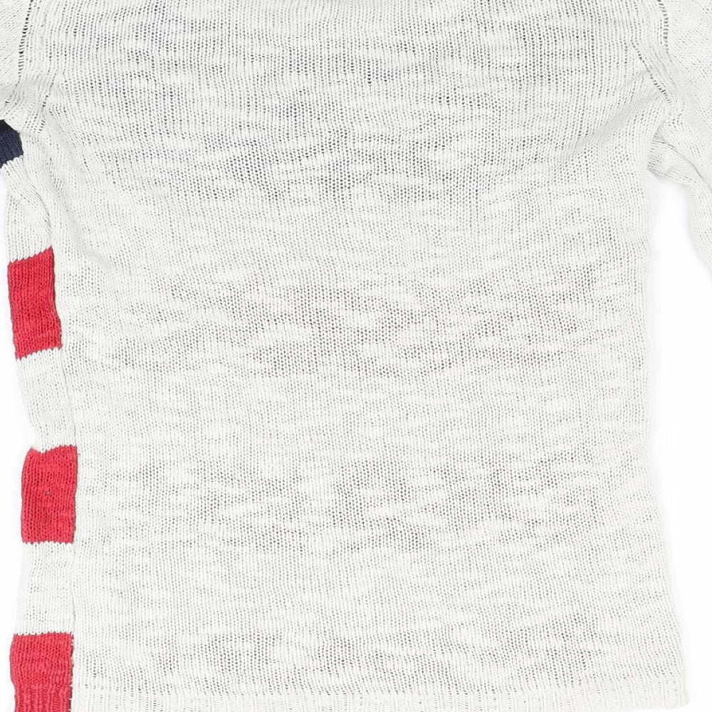 Brand and care label for AriZona women’s white knit jumper, size S, - usa