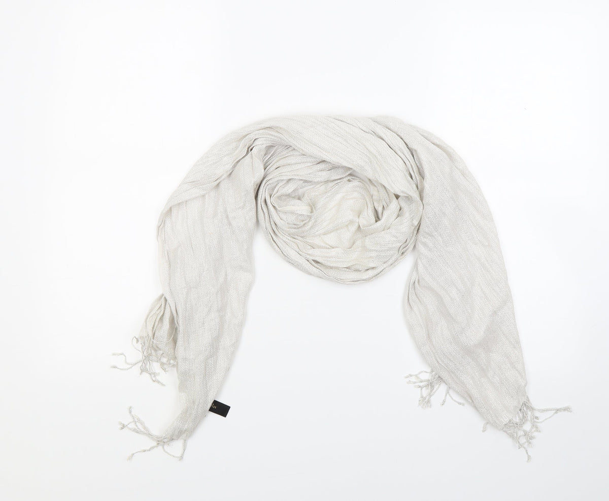 Front view of Accessorize women’s white scarf