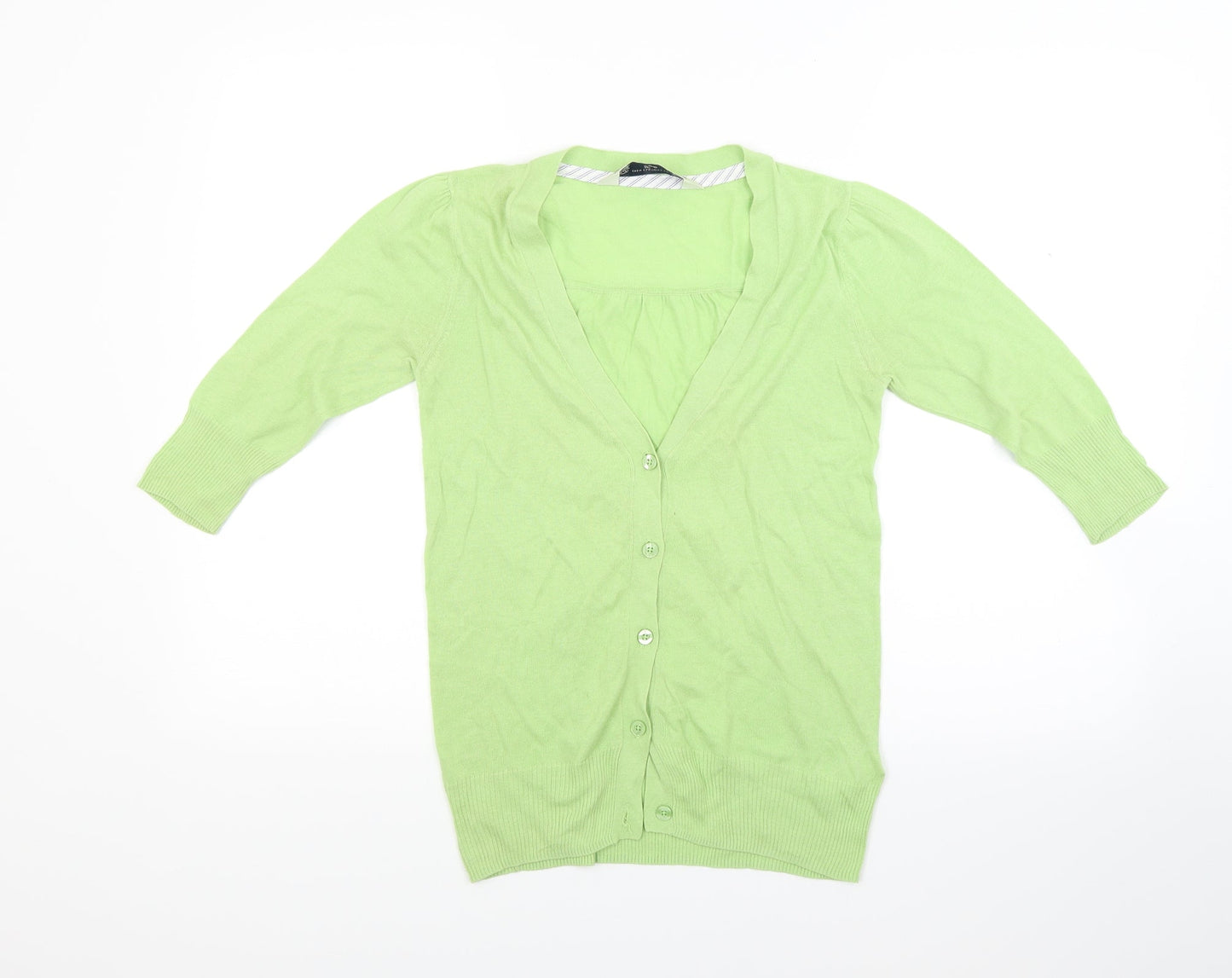 Crew Clothing Womens Green  Knit Cardigan Jumper Size S