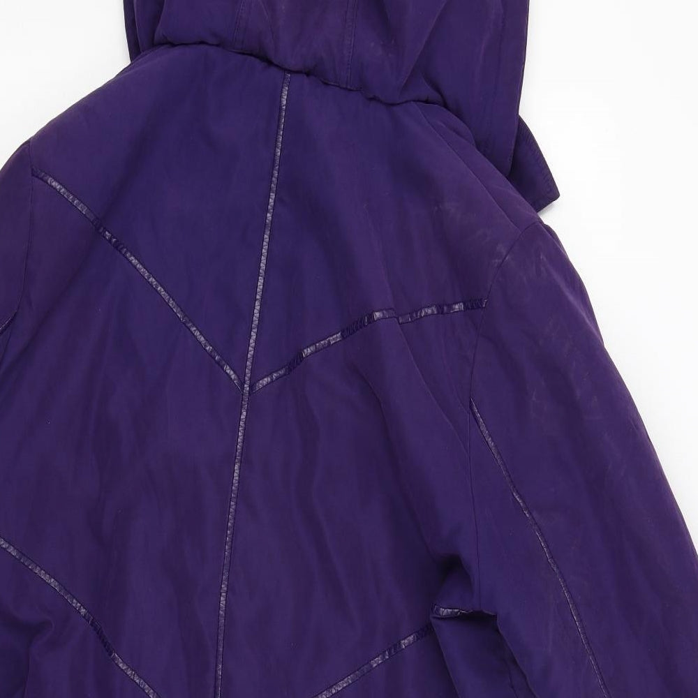 Finesse Womens Purple Overcoat Coat Size 16