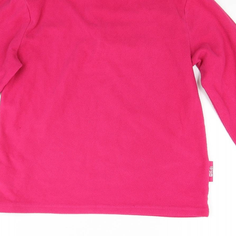 Brand and care label for Kids girls’ red fleece jacket coat, size 11-12, years