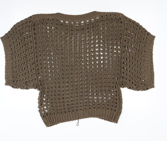 Et Vous Womens Brown Knit Pullover Jumper Size 14