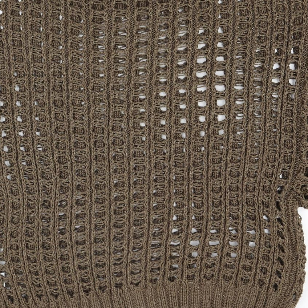 Et Vous Womens Brown Knit Pullover Jumper Size 14