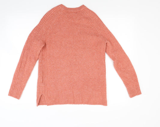 Marks and Spencer Womens Orange Knit Pullover Jumper Size XS