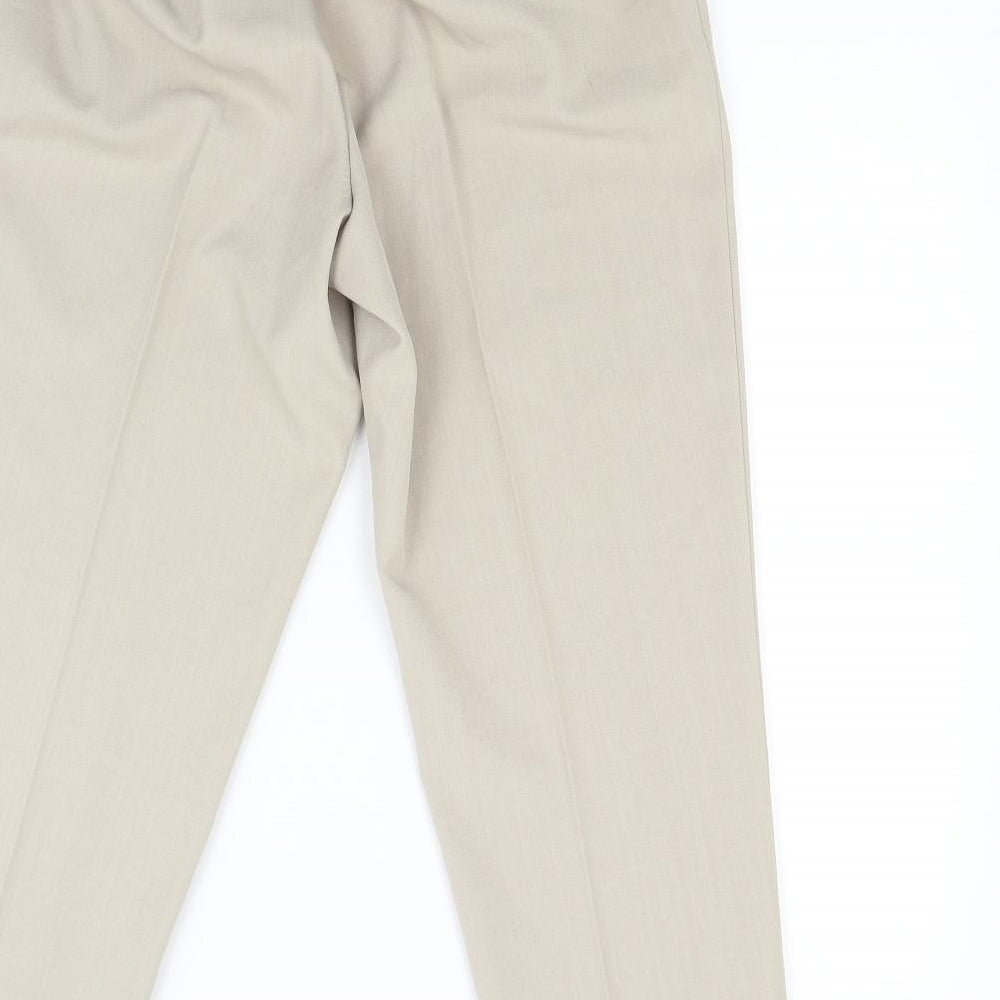 Saira Womens Beige Trousers Size 12 L23 in