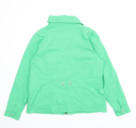 Being Casual Womens Green Jacket Size 14