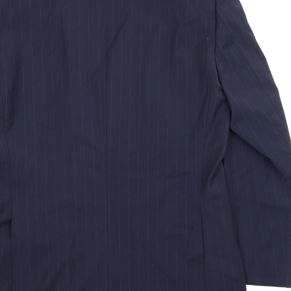 Brooker Tavern Mens Blue Striped Jacket Suit Jacket Size 42
