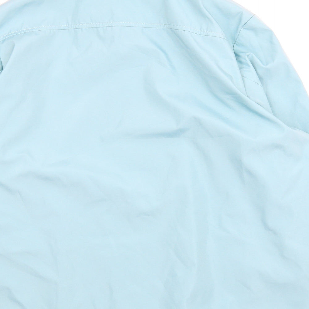 Brand and care label for Bonmarché women’s blue anorak coat, size XL