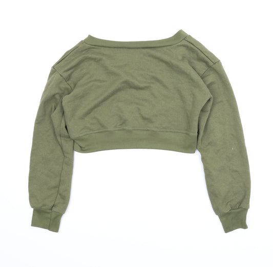 RMB Womens Green Pullover Jumper Size M - Cropped