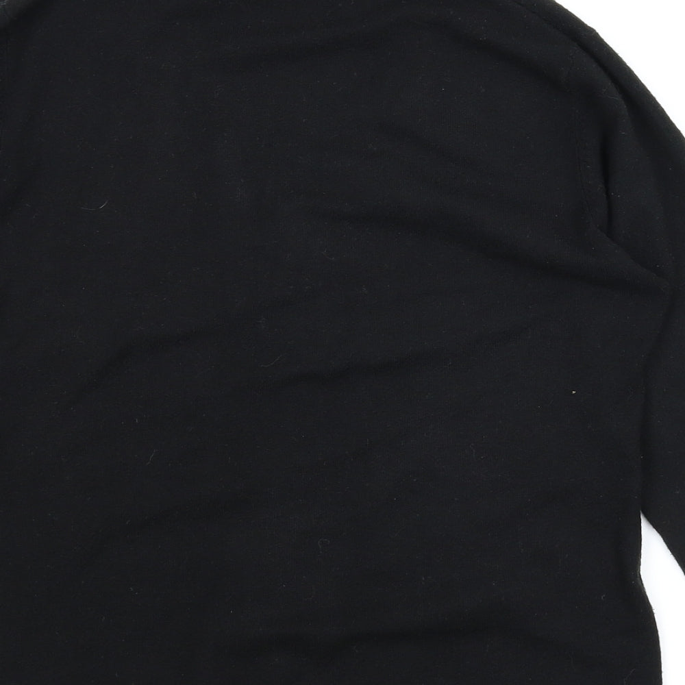 Brand and care label for F&F women’s black cardigan jumper, size M