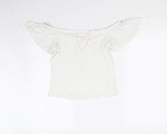Ming Womens White Basic T-Shirt Size M