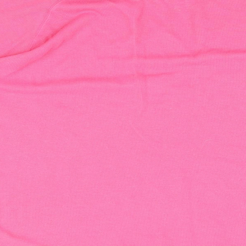 Brand and care label for Casualwear women’s pink jumper, size M