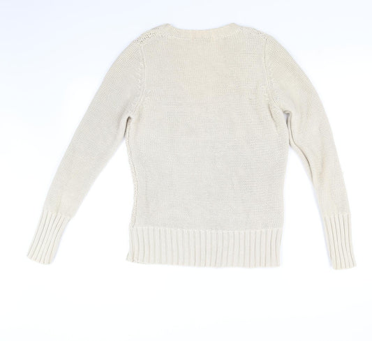 Marks and Spencer Womens Beige Pullover Jumper Size 12