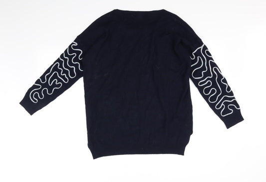 Zuppe Womens Blue Pullover Jumper Size M