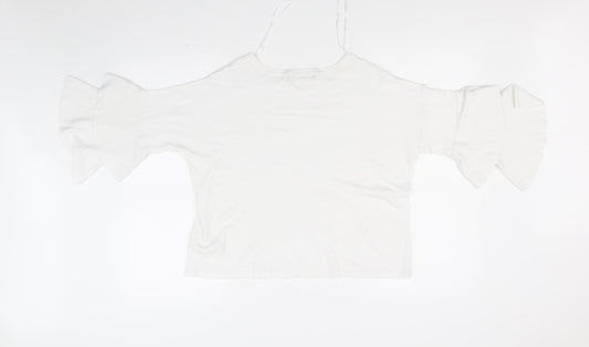 Marks and Spencer Womens White Basic T-Shirt Size 14