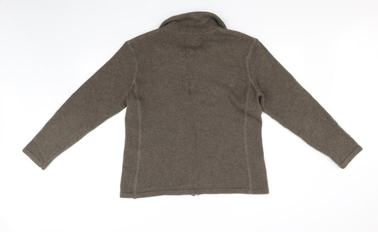 The Oxford Shirt Co Womens Brown Full Zip Jumper Size XL