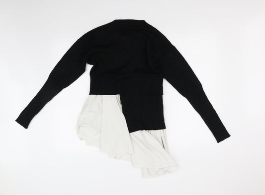 CAMERO ROSE Womens Black Pullover Jumper Size M