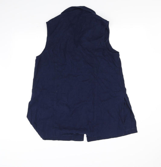 Ble Womens Blue Jacket Coatigan Size 16