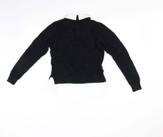 f&F school Girls Black Pullover Jumper Size 11-12 Years