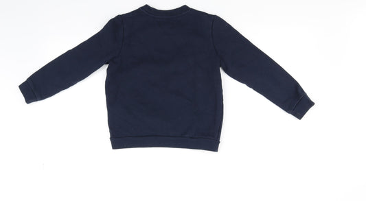 Lilly & Dan Girls Blue Pullover Jumper Size 7-8 Years - Raindeer