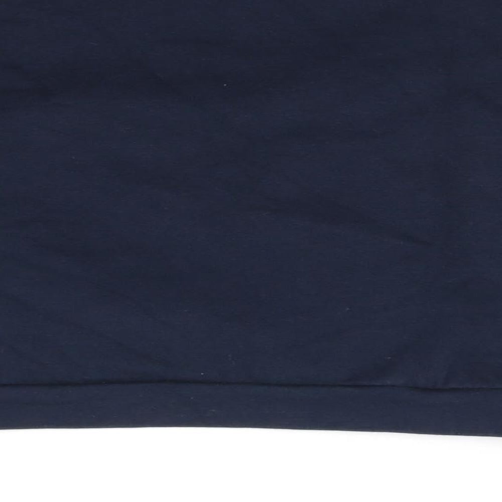 Brand and care label for Lilly & Dan girls’ blue jumper, size 7-8, years - raindeer