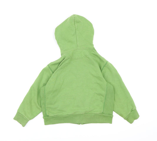 Gap Boys Green Jersey Full Zip Hoodie Size 4 Years