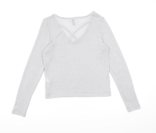 Divided by H&M Womens Silver Knit Pullover Jumper Size M