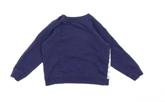 Nutmeg Boys Blue Striped Jersey Pullover Jumper Size 12-18 Months - Sweatshirt