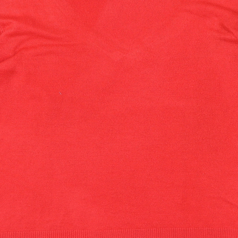 BHS Womens Red Knit Pullover Jumper Size 22