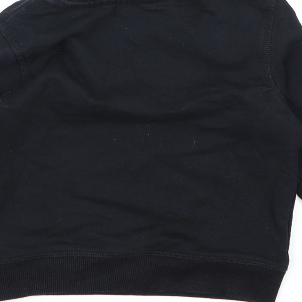 George Boys Black Jersey Pullover Jumper Size 18-24 Months