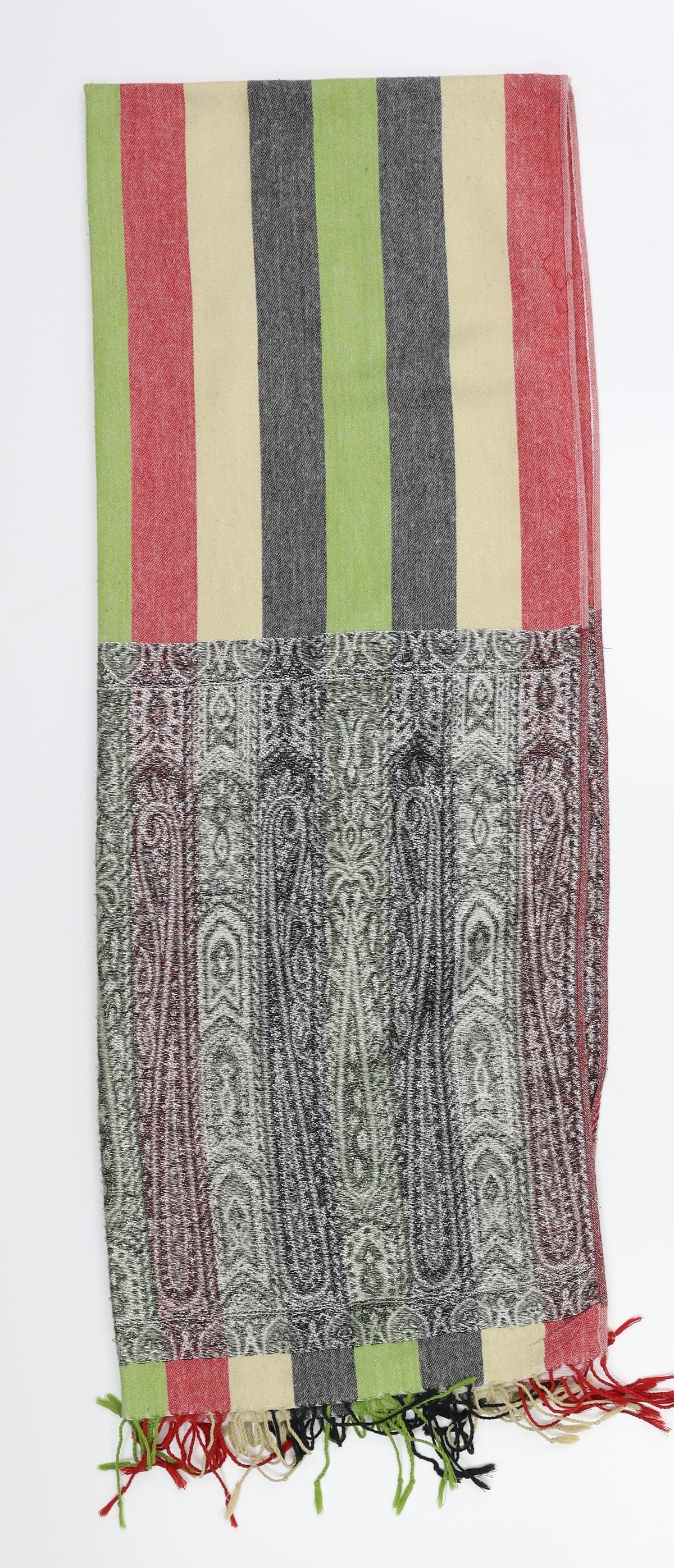 Front view of Preworn women’s multicoloured scarf