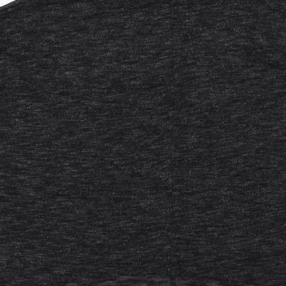 Brand and care label for New Look women’s grey basic t-shirt, size UK 10