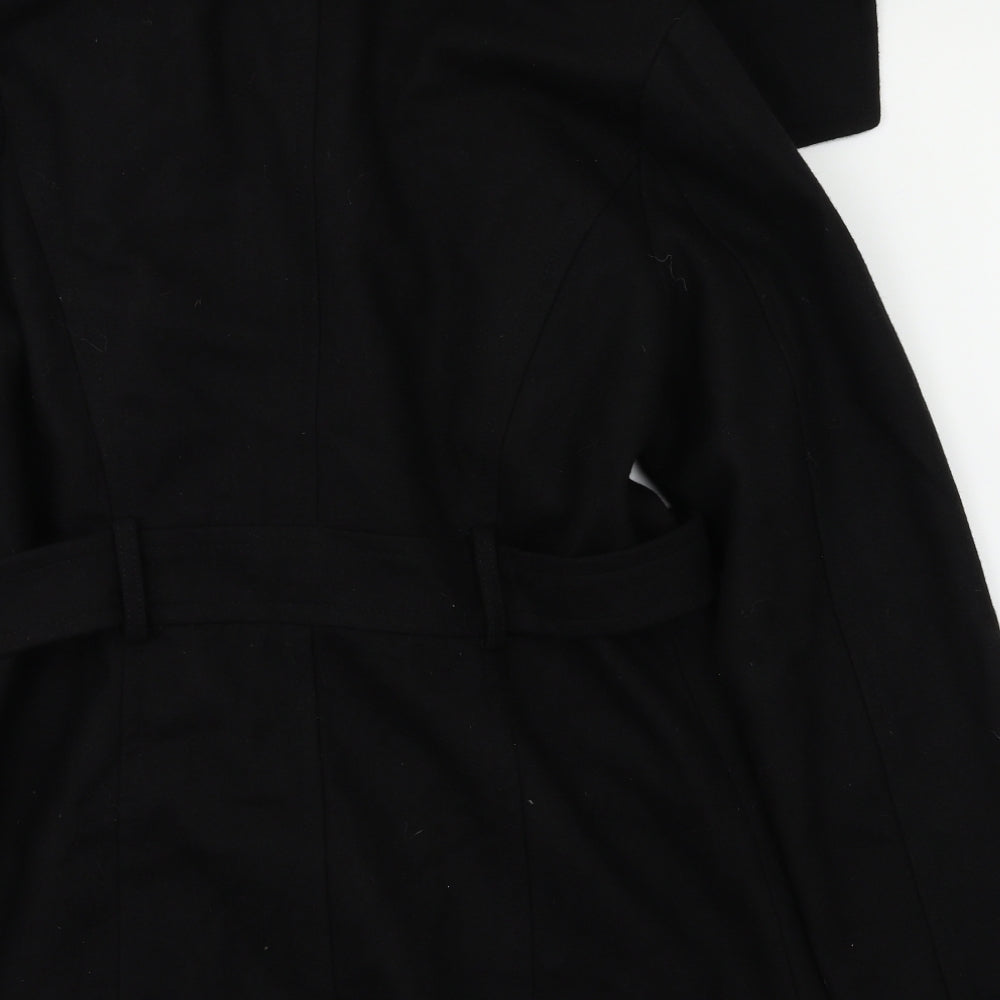 Brand and care label for Blendshe women’s black jacket coat, size L