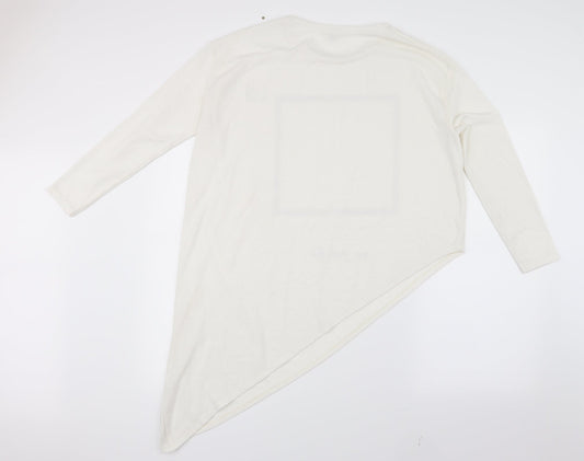 River Island Womens White Basic T-Shirt Size 12