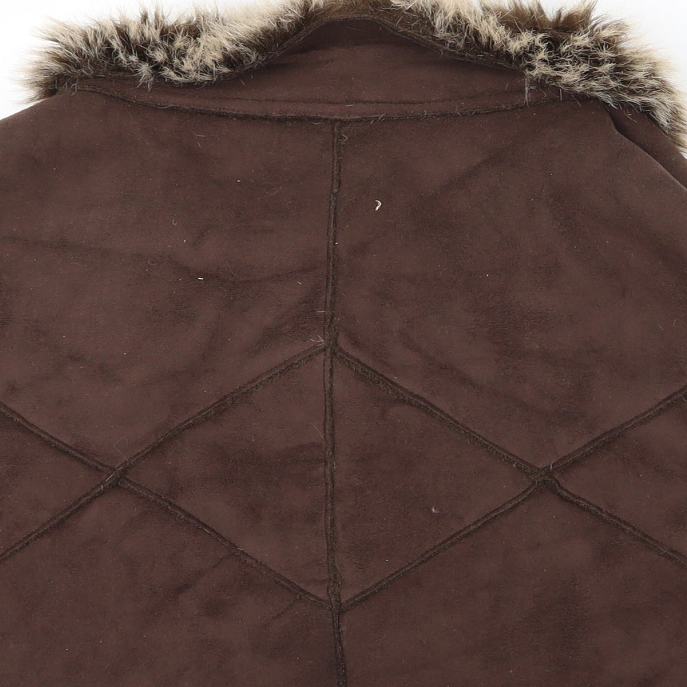 Papaya Womens Brown Gilet Jacket Size 12