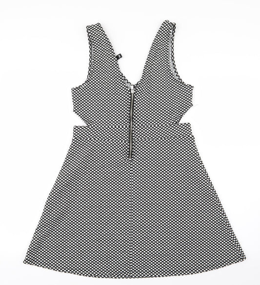 Divided by H&M Womens White Polka Dot Mini Size 10
