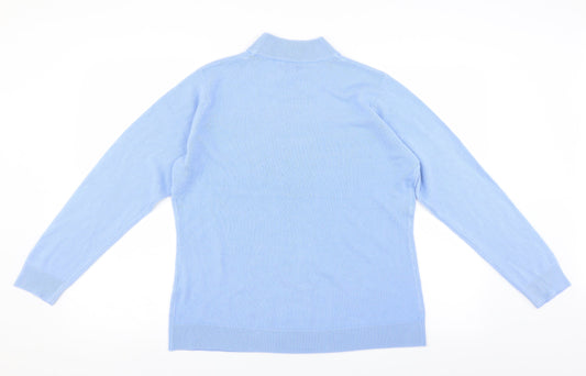 First Avenue Womens Blue Pullover Jumper Size L