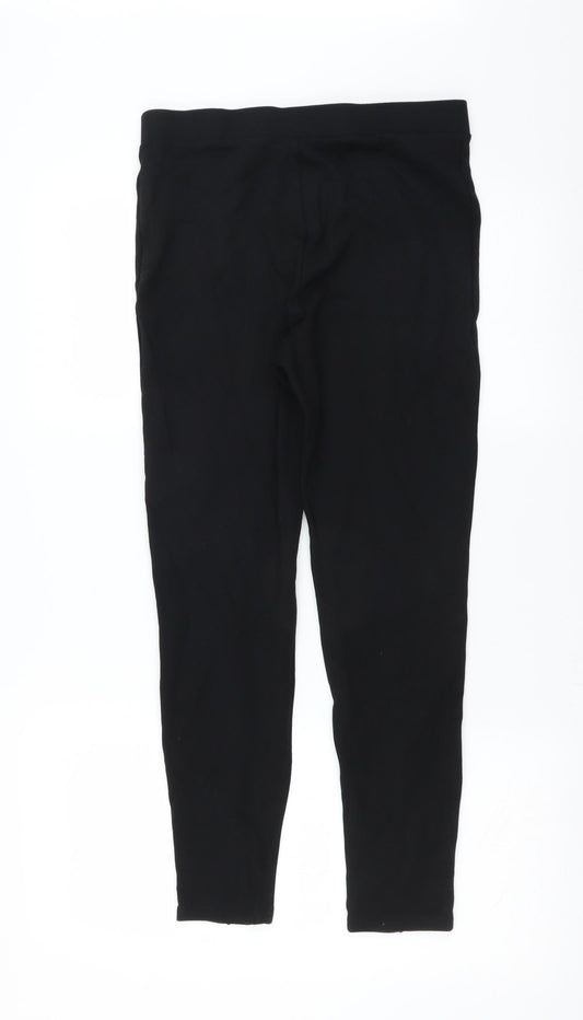 Papaya Womens Black Trousers Size 12 L26 in