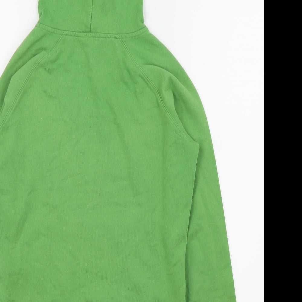 Brand and care label for New Look women’s green jumper, size UK 10
