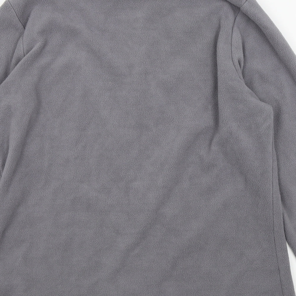 Brand and care label for Miss Fiori women’s grey full zip jumper, size M, - fleece