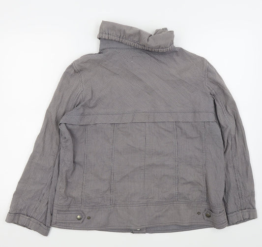 Lakeland Womens Grey Striped Jacket Size 16