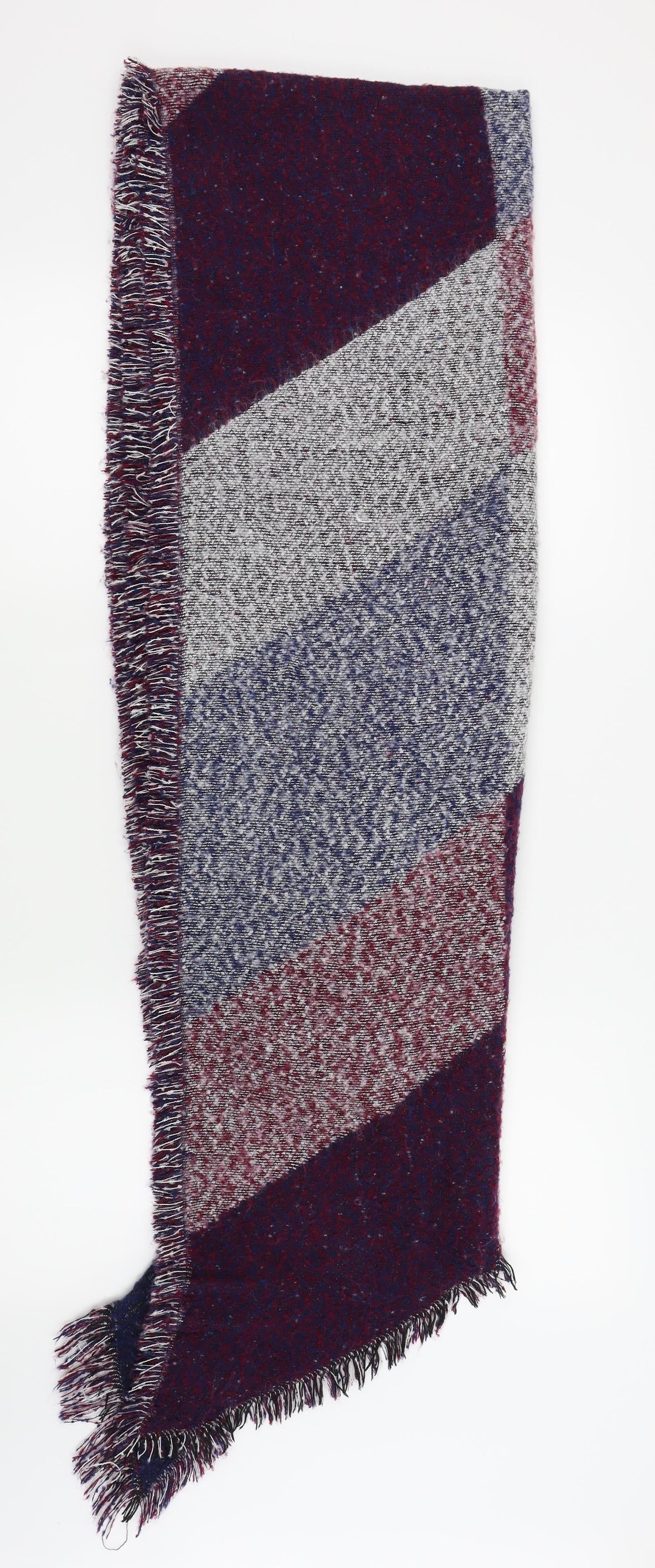 Front view of Preworn women’s multicoloured striped scarf