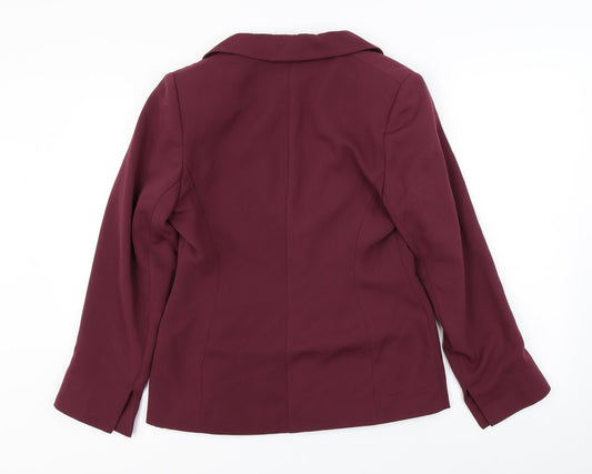NL Collection Womens Purple Jacket Blazer Size 12