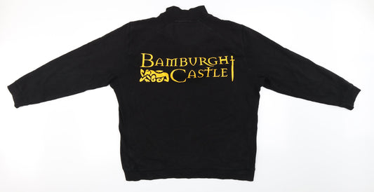 Kirkland Mens Black Henley Jumper Size L - bamburgh castle