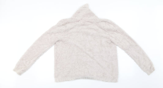 Marks and Spencer Womens Beige Cardigan Jumper Size 10