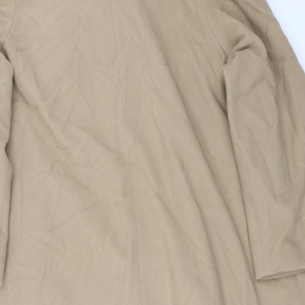 Brand and care label for St Michael women’s beige jacket coat, size UK 14